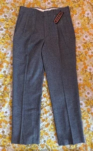Botany 500 Grey Wool Blend Pleated Pants - Picture 1 of 6