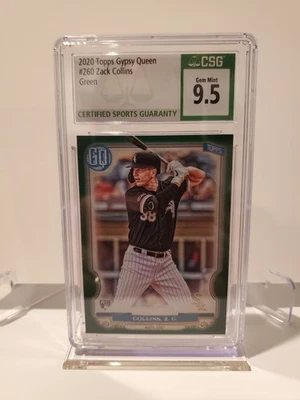 2020 Topps Gypsy Queen - Zack Collins #260 Green (RC) CSG 9.5 - Image 1 of 2