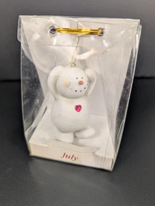 Schneemann Feiertag Weihnachten Geburtsstein Ornament Juli Porzellan NEU - Bild 1 von 8
