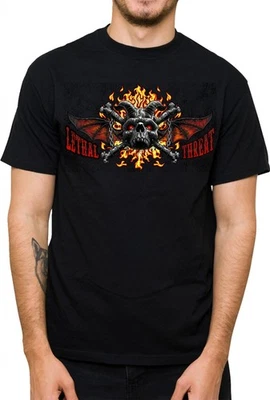 Camiseta negra de manga corta Lethal Threat Hell Was completa para hombre Foto 1 de 2
