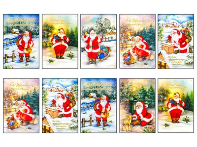 10 Weihnachtskarten je Set Weihnachten Christmas Glückwunschkarten mit Umschlag - Bild 1 von 4