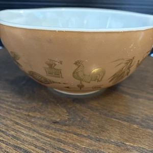 Vintage Pyrex frühe amerikanische #442 1 1/2 Quart Cinderella Rührschüssel braun - Bild 1 von 7