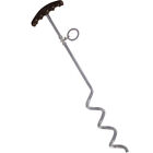 HEAVY DUTY DOG TETHER lead tie steel screw ground stake camping tent awning peg