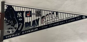 NY YANKEES 2009 ERÖFFNUNGSSAISON WIMPEL HEIMAUFTAKT CLEVELAND INDIANER BANNER - Bild 1 von 3