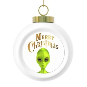 Dieses frohe Weihnachten von einem kleinen grünen Alien Ornament ist für entfernte Verwandte - Bild 1 von 5