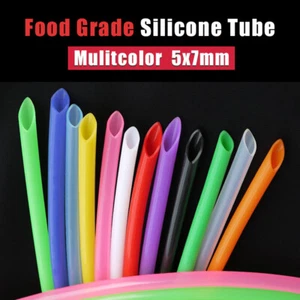 Tubo de silicona de grado alimenticio multicolor tubo de goma flexible manguera suave de agua 5x7 mm - Imagen 1 de 14
