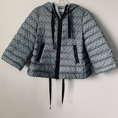 Giacca Puff Jacket Rosso Valentino Nylon A Polka Punti Cappuccio 3 4 Taglia 42 B 2