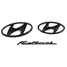Original Hyundai i30 Fastback N Logo Emblem Set 3-teilig Schriftzug schwarz OEM