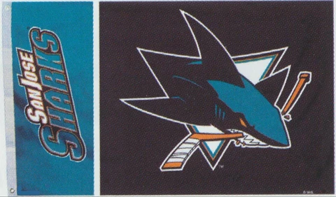 3' x 5' San Jose Sharks Licensed NHL Flag - Free Shipping Cover