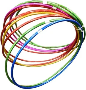 NUOVO Grande Hula Hoop Lucido Bambini Adulti Porta Fuori Divertimento Esercizio 70/60/55 cm - Foto 1 di 4