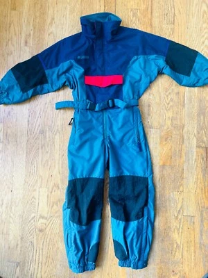 Traje de nieve Columbia Sportswear Company vintage años 90 juvenil azul verde bloques de colores 7/8 Foto 1 de 4