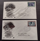 First Ascent Mount Everest 25th Anniversary Nepal FDC. 1978. Sc# 343, 344.