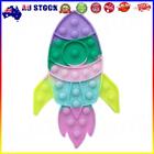 Silicone Adults Autism Rocket Push Bubble Anti-stress Toy Kids Interactive Game 