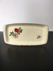 Antique Rectangular Ceramic Cake/Sandwich Tray With Rose And Daisy Spray.