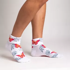 Calcetines Take Flight Butterfly Turn Cuff para mujer talla 9-11 calcetín It To Me nuevos - Imagen 1 de 3