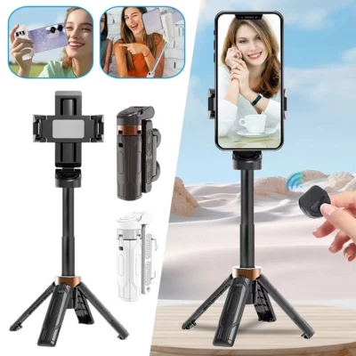 Mini Bluetooth Selfie Stick Tripod Camera Grip 360° Rotatable for iPhone Samsung - image 1 of 4