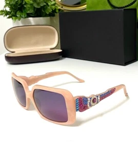 Occhiali da sole Judith Leiber vintage couture cristalli Swarovski impreziositi JL 1414 - Foto 1 di 16