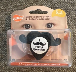 ULUBULU | Expression Pacifier & Mustache ACcessory 0-6 Months Paci NEW - Picture 1 of 1