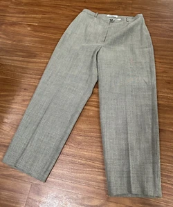 Marella Women Pants Flat Front Gray Wool Blend Luxury size 10 Made in Italy - Picture 1 of 12