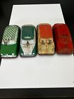 Vintage Japan Argo Tin Toy Cars, all original- 4 inches long- lot of 4