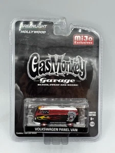 GREENLIGHT 1:64 GAS MONKEY GARAGE VOLKSWAGEN PANEL VAN VW MiJo Exclusive Flames - Picture 1 of 2