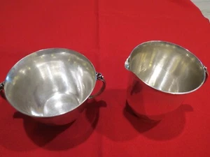 Georg Jensen Creamer & Sugar Bowl 456B Sterling Silver Denmark - Picture 1 of 18