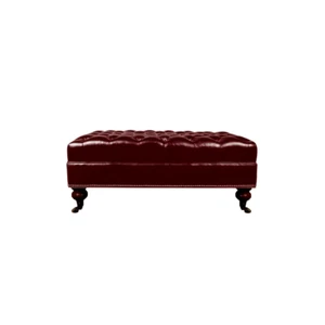 Designer Hocker Leder Luxuspolster Chesterfield Fußhocker Ottomane Sofort - Bild 1 von 1