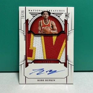 Kobe Bufkin 2023-24 National Treasures Basketball #’d /25 Pink Rookie Patch Auto - Picture 1 of 6