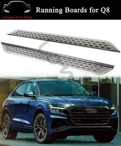 2 STCK. Trittbretter Side Step Nerf Bars Pedale passt für Audi Q8 2020-2023 - Picture 1 of 7