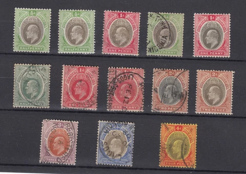 Southern Nigeria 1903/04 KEVII Unchecked Collection Of 13 MH/VFU BP4605 Cover