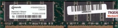 Qimonda HYS64D64320HU-5-C PC-3200 512MB DDR1 400MHz Arbeitsspeicher DDR RAM*r726 - Bild 1 von 2