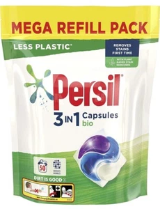 Persil 3in1 Powercaps Bio Washing Capsules, 50 Washes - Picture 1 of 3