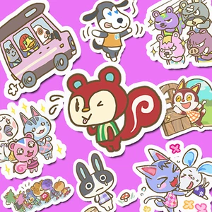 Süße Animal Crossing Aufkleber, Kawaii Sticker, Journal Sticker, Nintendo - Bild 1 von 4