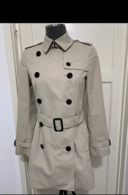 Burberry London Women’s Beige Cotton Blend Heritage Trench Coat MAC Sz UK 4 EXC - Image 1 of 4