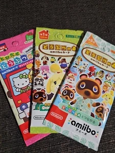 Brand New Set Of 3 Nintendo Animal Crossing Amiibo Booster Packs Japanese Sanrio - Picture 1 of 7