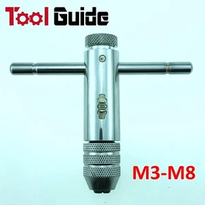 M3-M8 Ratchet Tap Wrench T Type Tapping Handle 2.6-5.5mm Taps, (Tap and Die) - Picture 1 of 6