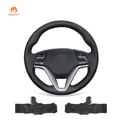 MEWANT Cubierta de volante de cuero artificial para Hyundai Tucson 2016-2021 Foto 1 de 4