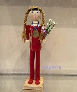 Custom Bling 15 Inch Wooden Olympian Nutcracker Christmas Decor Women Athlete - Picture 1 of 6