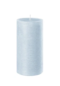 8 x Wenzel Kerzen Rustic Stumpenkerze Größe 110 x 70 mm in der Farbe eisblau - Bild 1 von 2