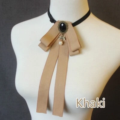 Men Women Bow Tie Pre Tied Classic Diamante Satin Wedding Party Suit Shirt Decor - Image 1 of 4