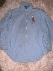 Big Pony Cotton Oxford Shirt Ralph Lauren Boys size 5 - Picture 1 of 4