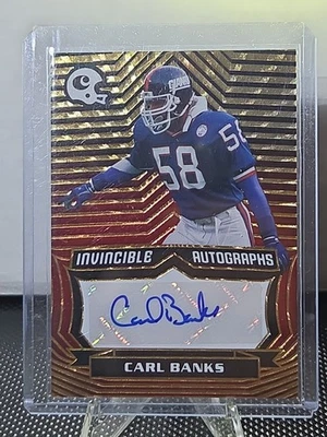 2021 Panini Chronicles Invincible Autographs Carl Banks #INV-CBA Red /100 (AU) - Image 1 of 2