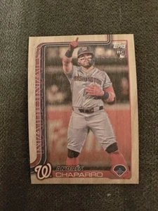 Andres Chaparro 2025 Topps RC #167 WOOD Parallel 09/25 Nationals Rookie - Bild 1 von 2