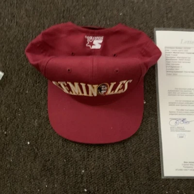 Warrick Dunn & Charlie Ward Signed & Verified Florida St. Seminoles Hat - Image 1 of 4