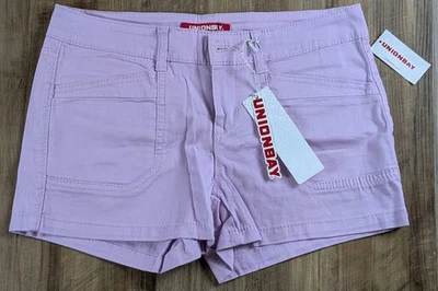 青少年 UNIONBAY Delaney 弹力斜纹短裤薰衣草 9 码 — 第 1/4 张图片
