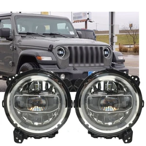 Faros LED para Jeep Wrangler JL 2018-24 Gladiator JT 2020-24 haz alto/bajo - Imagen 1 de 11