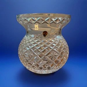 Signed Waterford Crystal Corset Bouquet Vase 9" Tall - Picture 1 of 9