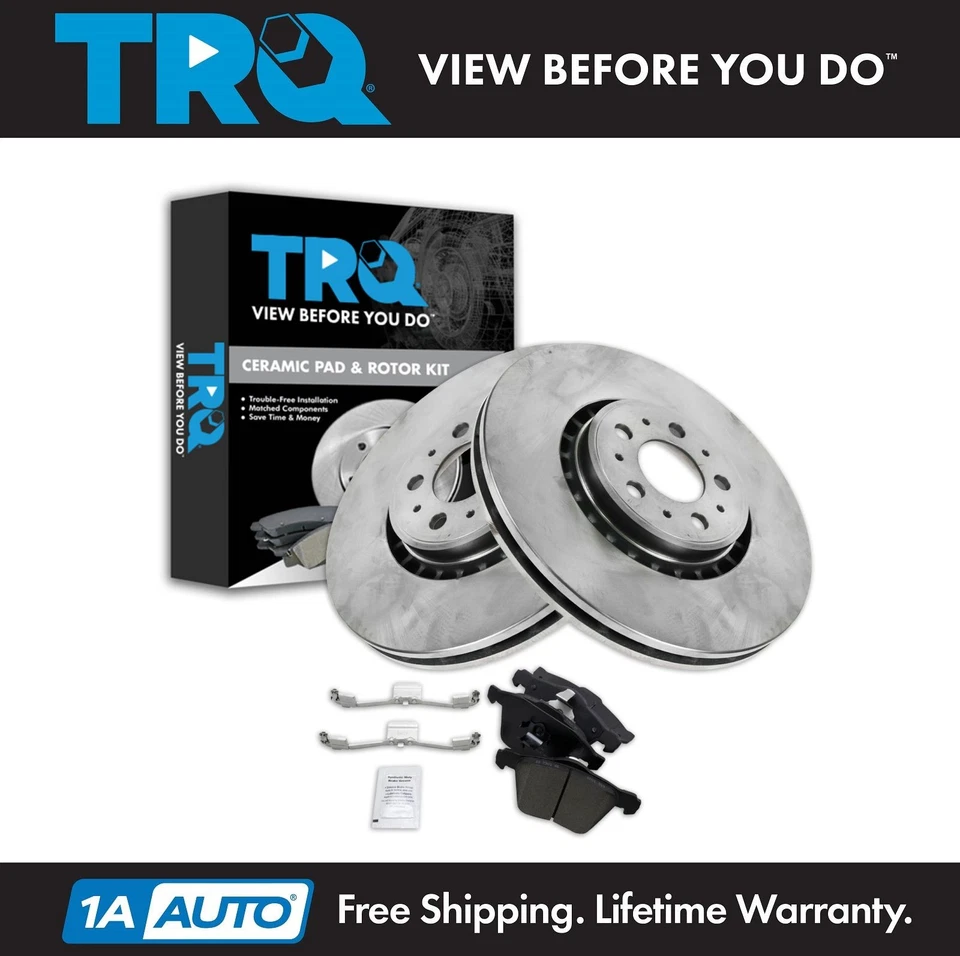 TRQ Front Brake Pad & Rotor Kit Brake Rotor For 2003-2009 Volvo XC90 - Изображение 1 из 4
