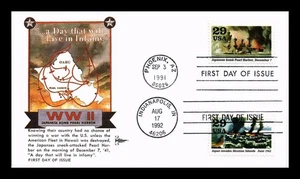 DR JIM STAMPS US COVER WWII PEARL HARBOR FDC COMBO DUAL CANCEL GILL CRAFT - Picture 1 of 2
