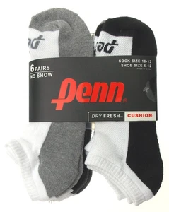 Penn Herrensocken 6 Stück grau weiß schwarz unsichtbar trocken frisch gepolstert 6-12 sportlich - Bild 1 von 2